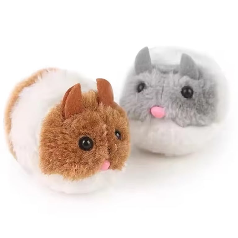 Interactive Plush Hamster Toy for Kittens - Realistic Simulation Mouse Toy for Play and Exercise - Soft and Safe Materials - Compact and Portable Interactive Play Toy - Encourages Natural Instincts and Active Behavior - Perfect for Curious Kittens and Energetic Cats