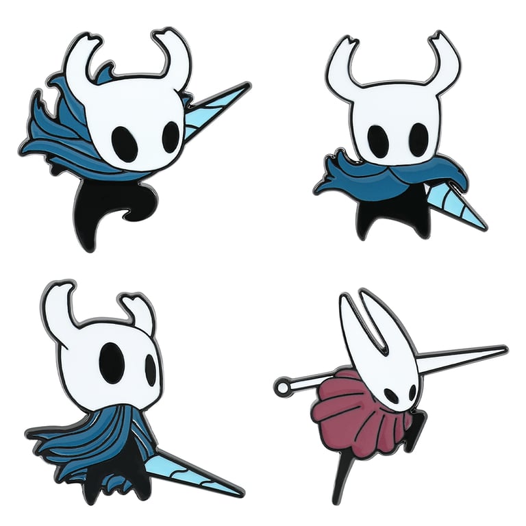 Hollow Knight Enamel Pins Set - Cute Cartoon Game Characters Jewelry Brooches for Backpacks, Jackets, and Hats - Durable Metal Construction with Vibrant Enamel Design - Perfect Gift for Fans - Easy to Attach with Secure Butterfly Clasp Back