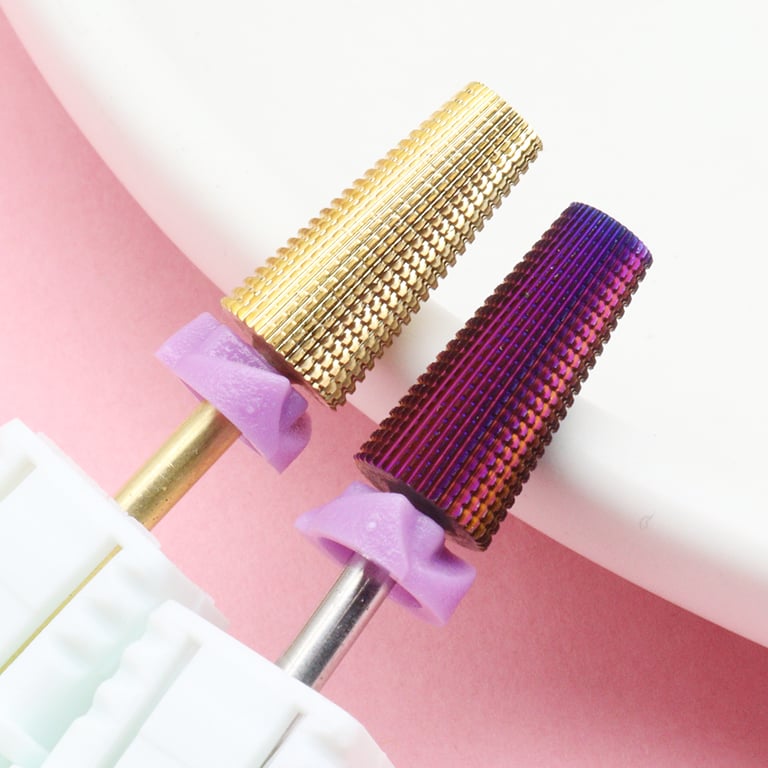 Professional Tungsten Steel Nail Milling Drill Bits Set - 5-in-1 Design for Gel Removal, Shaping, Filing, and Polishing - Carbide Construction for Precision and Durability - Double Hand Use for Stability and Control - Versatile Tool for Nail Care Tasks