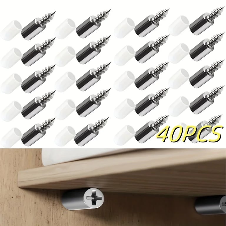 Durable Self-Tapping Screws for Cabinet Laminate - Easy Installation, Secure Support, Versatile Use - Set of 10 or 20 Value Pack
