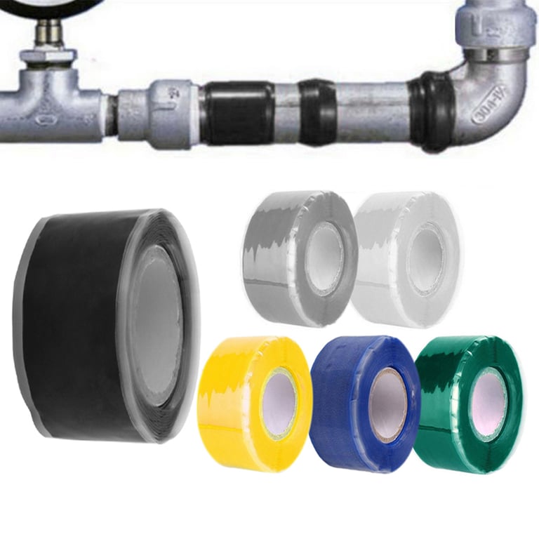 Waterproof Silicone Repair Tape with Self-Fusing Technology for Hose and Pipe Repairs - Durable, High Temperature Resistance, and Insulating Properties - Versatile and Easy to Use for Emergency and Maintenance Tasks