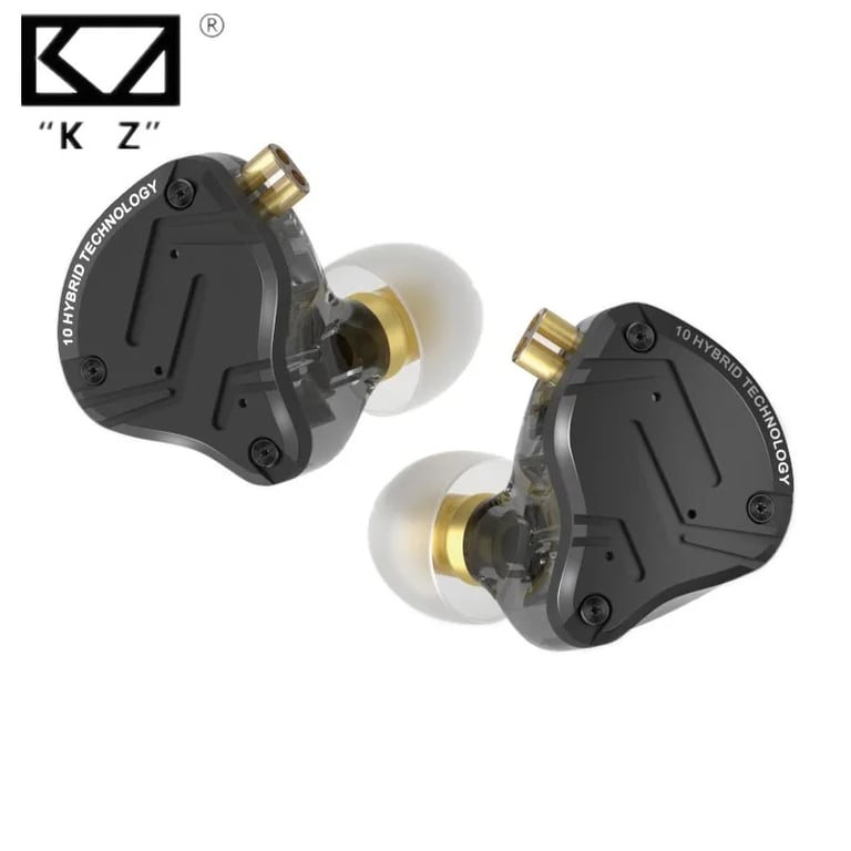 KZ ZS10 PRO X Hybrid Metal Design Earphones | HIFI Audio Quality with Advanced Noise Cancelling for Sport and Leisure | Sweat-Resistant with Comfort Fit and In-Line Remote Control | Compatible with Phones, Tablets, and Laptops