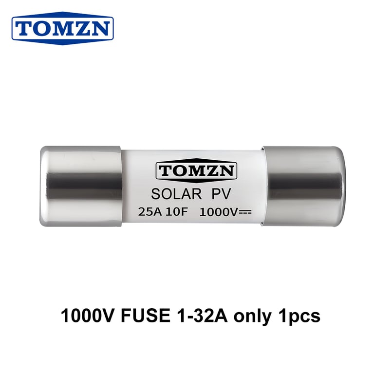 TOMZN Solar DC High Voltage Protection Fuse - 1000V, Overcurrent Protection, Reliable Performance, Easy Installation, Multiple Amperage Options (3A to 32A) - Ideal for Residential and Commercial Solar Systems