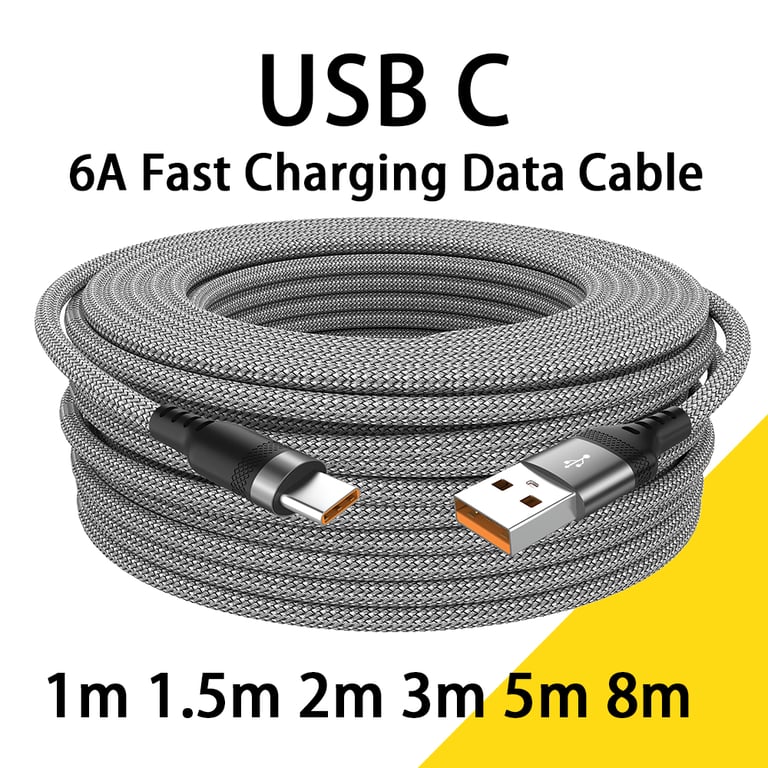 6A Super-Charging USB Type C Cable for Huawei - Fast Charging Technology, Extended Length Options, Durable & Tangle-Free, Wide Compatibility, Built-in Safety Features - Xiaomi, Vivo, Leeco, OnePlus, Oppo Smartphones