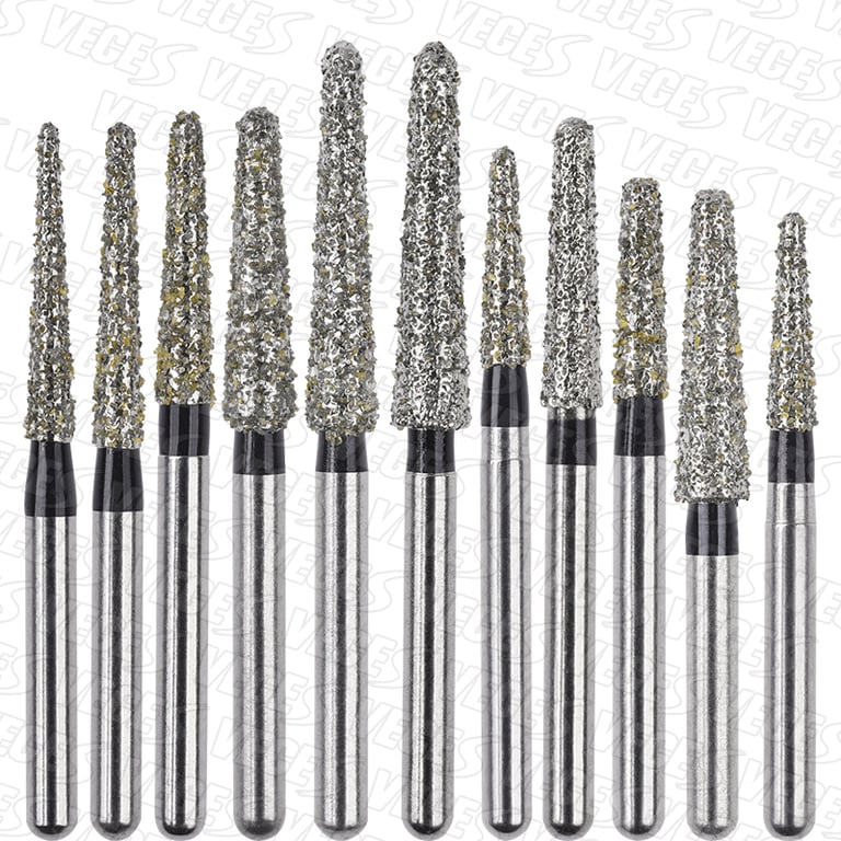 High-Quality TR Type Extra Coarse Dental Diamond Burs Set - 10pcs FG High-Speed Burs for Precision Dentistry Procedures, Efficient Material Removal, and Versatile Applications in Cavity Preparation and Crown Adjustments, Long-Lasting Performance with Precision-Engineered Diamond Particles