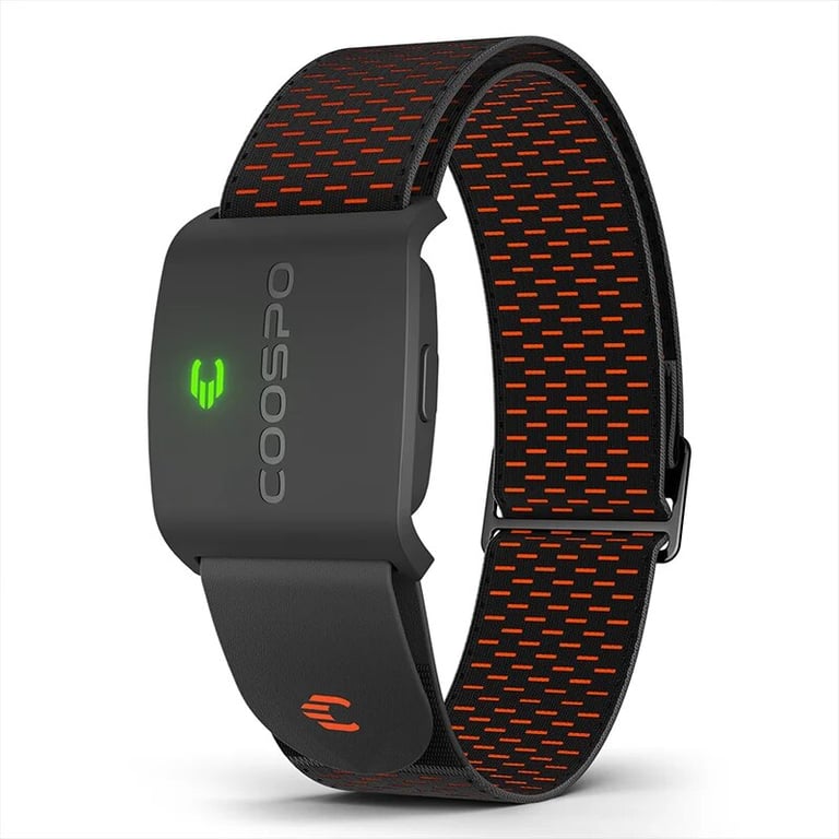 COOSPO HW9 Armband Heart Rate Monitor with Bluetooth 5.0 and ANT+ Connectivity for Accurate Fitness Tracking, Comfortable Adjustable Design, Long Battery Life - Track Heart Rate Zones, Calories Burned, and More During Cycling Workouts