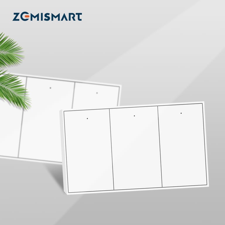 Zemismart Zigbee Push Wall Light Switches with Tuya, Alexa, Google Home, Smartthings Hub Connectivity, 1-4 Gang Options, Neutral Wire Required, Interruptor Function, Sleek Modern Design - Smart Lighting Control for Your Home