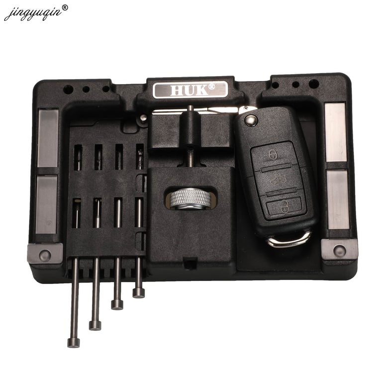 Original HUK Car Key Fixing Tool Vice | Durable Material, Precision Engineering, Easy to Use | Flip Key Pin Remover and Disassembly Pin Tool | Versatile and Portable Key Fixing Solution for Locksmiths