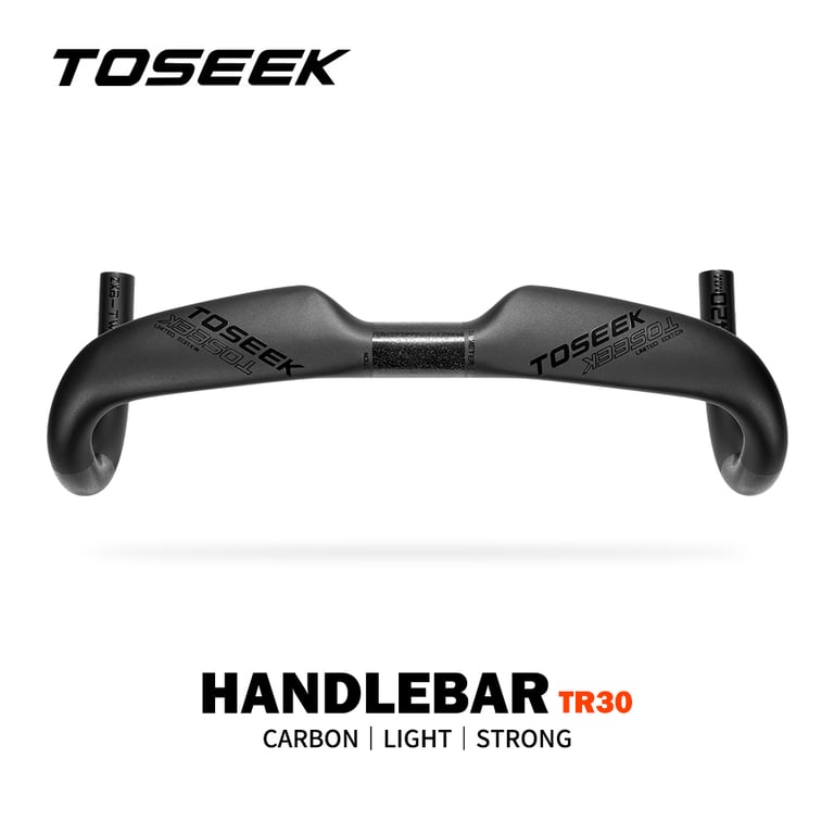TOSEEK ZXB-TWO Bike Carbon Road Handlebar | High-Quality Carbon Fiber Construction | Lightweight & Durable | Multiple Size Options (400mm, 420mm, 440mm) | UD Matt Finish | Internal Routing Design | Comfortable Grip | Enhanced Visibility | Essential for Road Bikes | Performance & Control