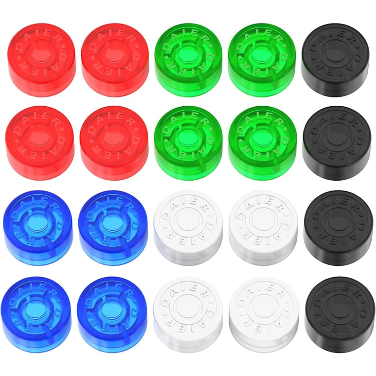 DAIERBUM Footswitch Toppers - Set of 20 Multi-Colored Pedal Button Caps for Guitar Pedals - Durable Rubber Stomp Knobs for Enhanced Control and Grip - Easy Installation on Most Standard Footswitches - Customize Your Pedal Board with Vibrant Colors