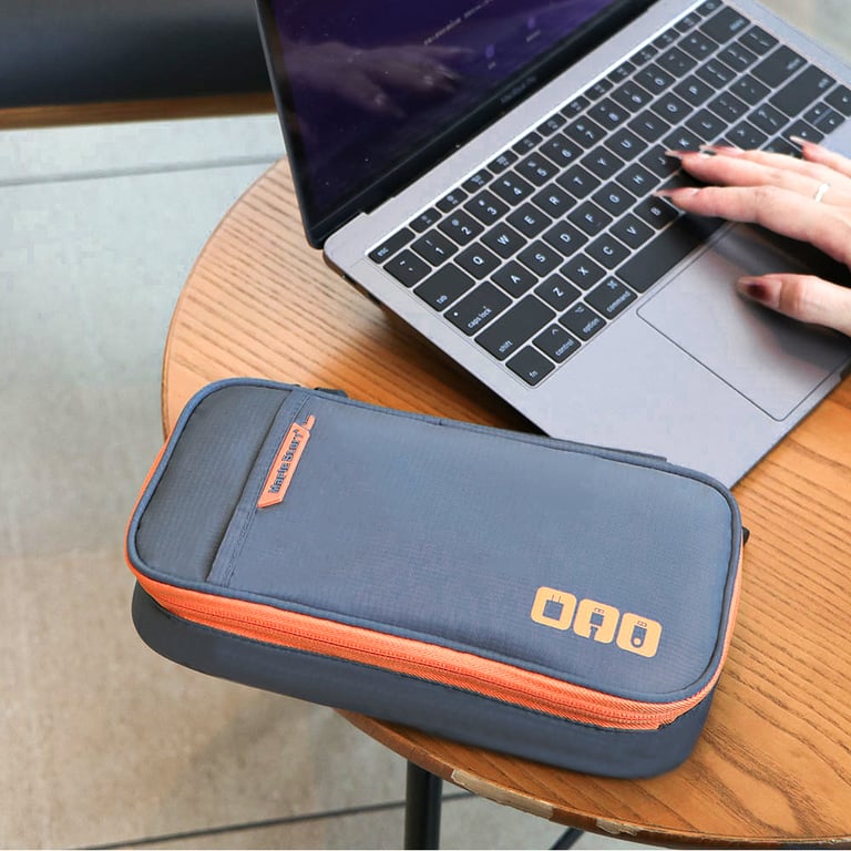 Compact Travel Essentials Cable Organizer Bag with Durable Construction, Multiple Compartments, and Easy Access - Ideal for Chargers, Cables, and Accessories - Versatile and Clutter-Free Storage Solution for Home, Office, and Travel