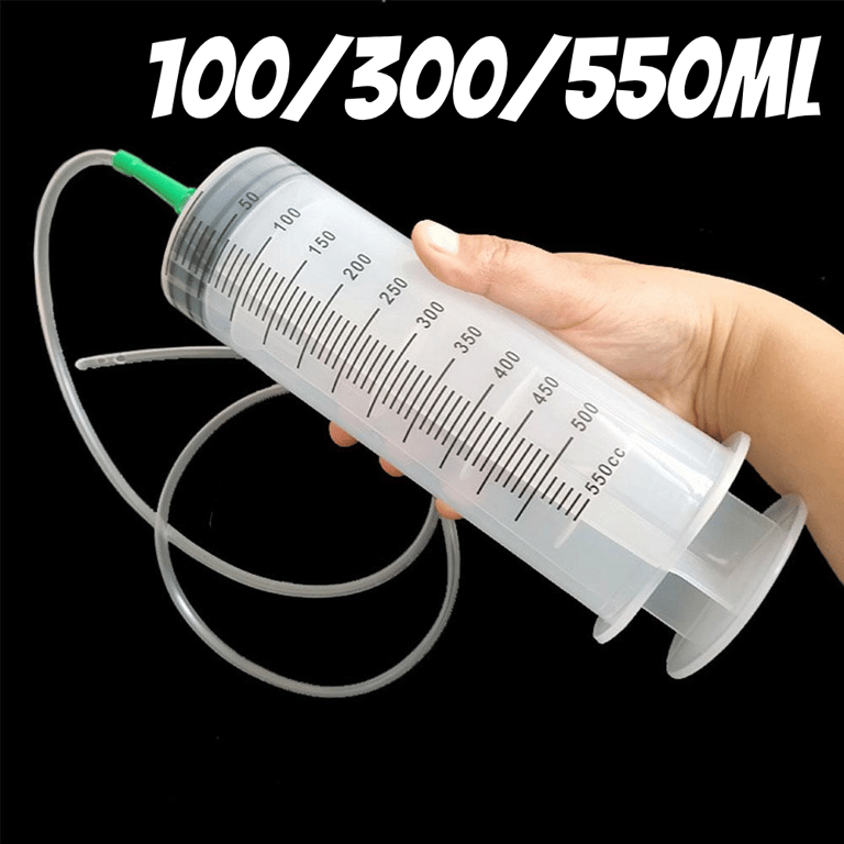 Large Capacity Precision Syringe Pump Set - 100ml, 300ml, 550ml - Durable Construction, Easy-to-Use Plungers and Handles - Versatile Applications for Pet Feeding, Hydroponics, Oil Dispensing - Accurate Measurements, Efficient Delivery, Corrosion-Resistant Materials - Ideal for Pet Care, Gardening, Lab Experiments, Industrial Use