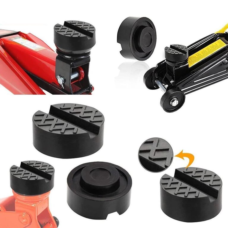 High-Quality Rubber Pads for Car Lift Jack Support Stand with Wheel Dolly Compatibility and Protective Floor Frame Rail Adapter - Essential Repair Tools for Lexus, Subaru, Fiat, Volvo Vehicles - Universal Design for Added Safety and Stability during Maintenance Tasks