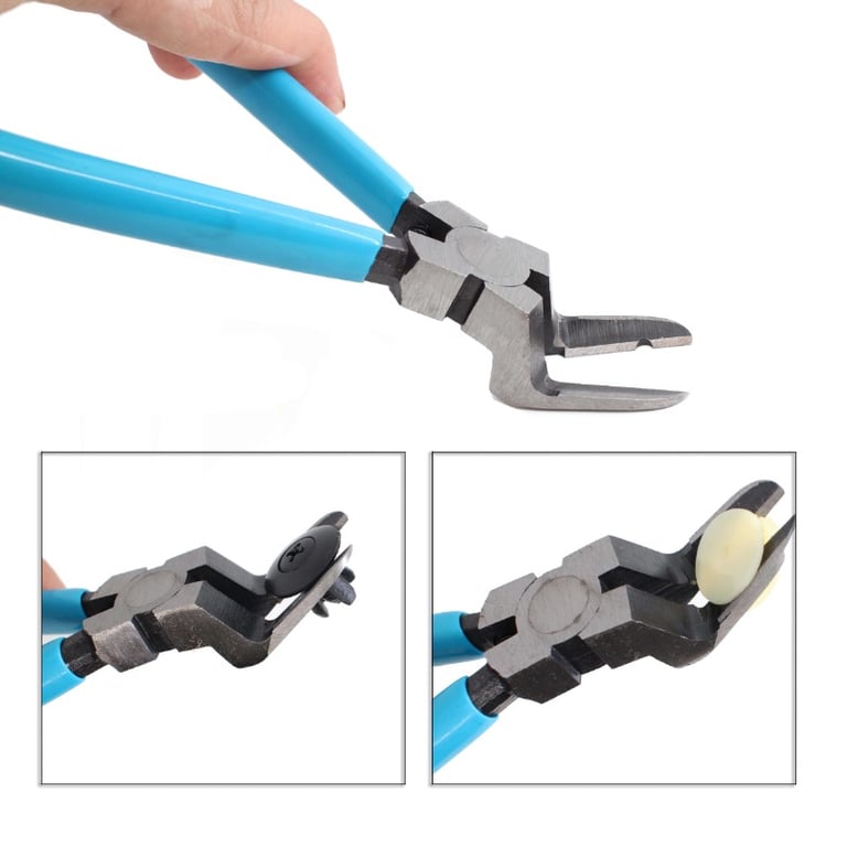 High-Quality Multi-Functional Diagonal Pliers for Automotive Tasks - Durable Construction, Precision Performance, Easy to Use - Essential Tool for Car Clip Removal, Wire Stripping, Rivet Tightening, and Staple Screwdriver Removal