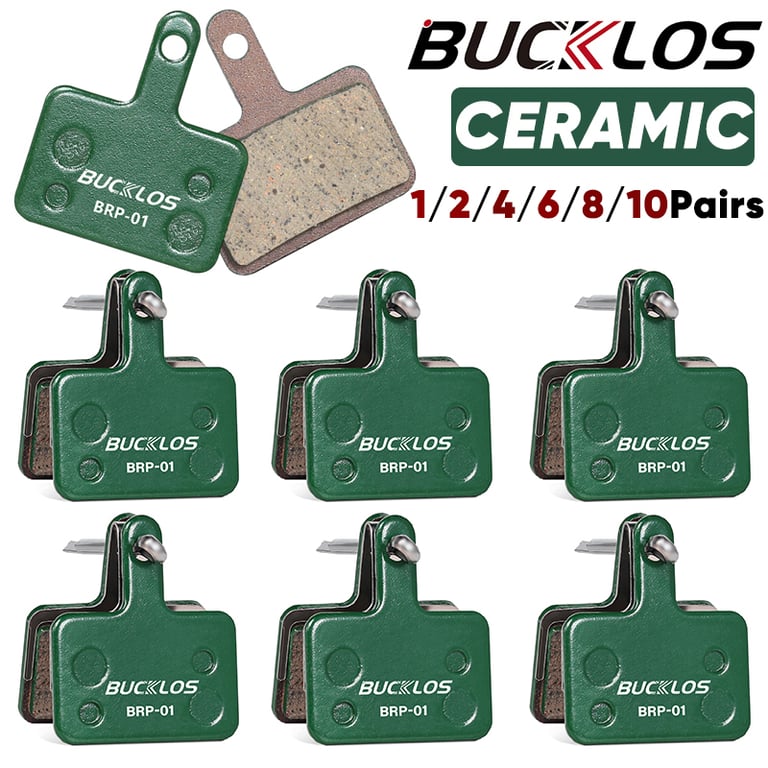 BUCKLOS Ceramic Hydraulic Disc Brake Pads for SHIMANO B01S B05S - High-Quality, Durable, and Easy to Install Brake Pads for Mountain Bikes - Consistent Braking Power and Precise Modulation - Compatible with SHIMANO B01S/B05S - Available in Multiple Pair Options for Maintenance and Replacements