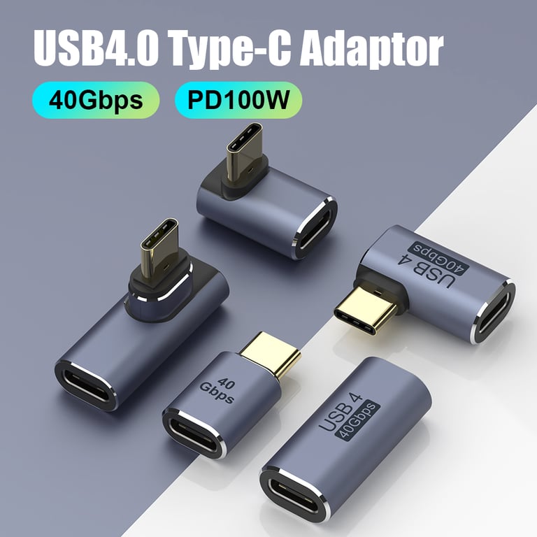 USB 4.0 PD 100W Charger Connector with 8K 60Hz Video Output, 40Gbps Data Transfer Speed, and OTG Functionality - U-Shape Straight Angle Design for MacBook - Rapid Charging, Stunning Visual Clarity, Lightning-Fast Transfers, Expand Functionality