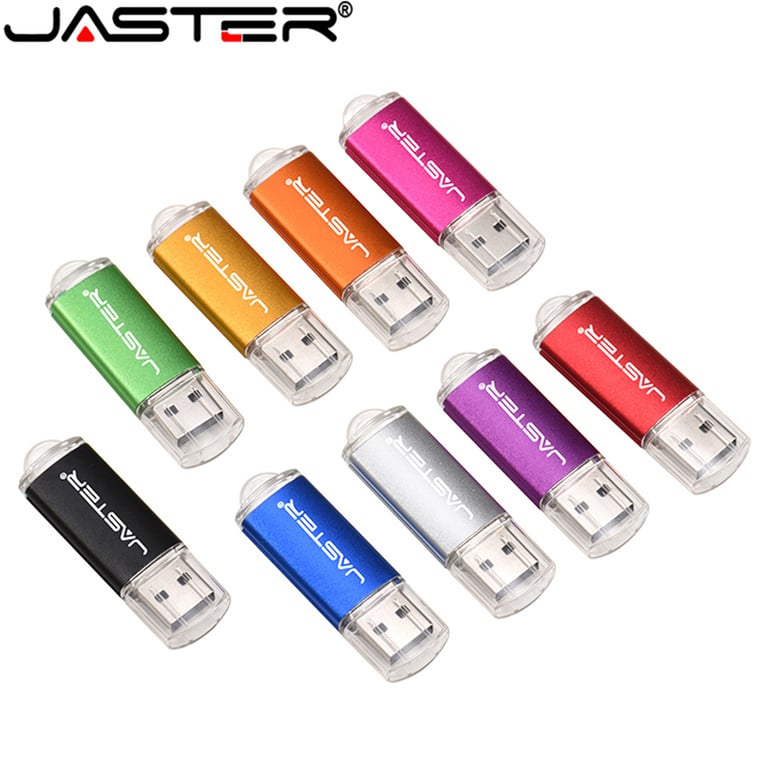 JASTER USB 2.0 Flash Drive 128GB-128MB High Capacity Storage Key Chain Design Fashionable Colors Fast Data Transfer Great Gift Idea