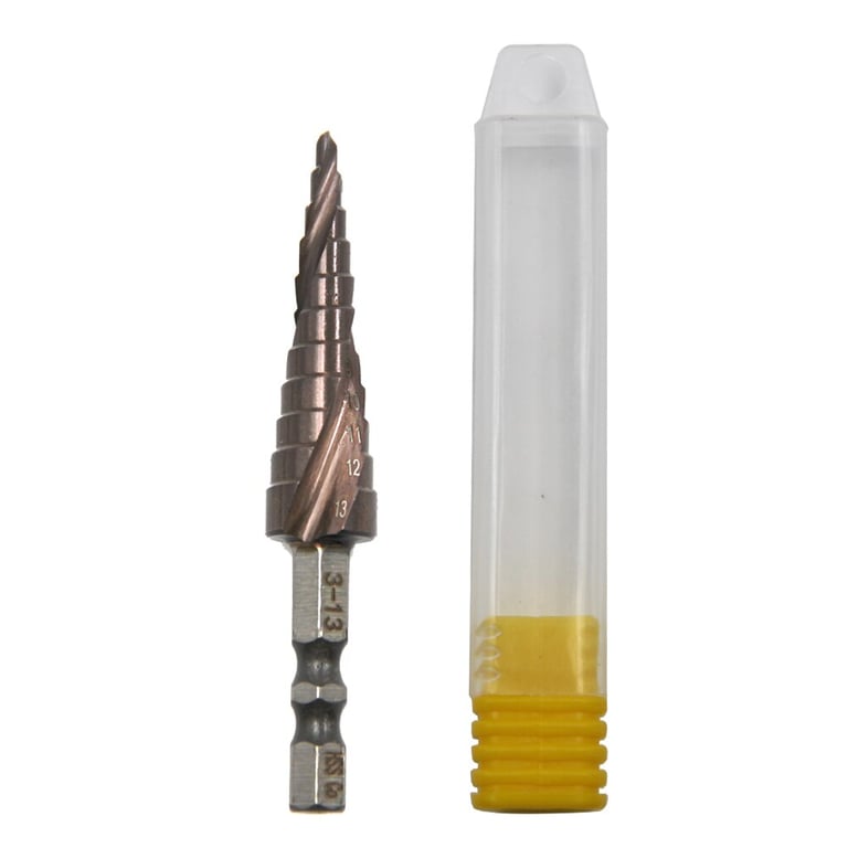M35 Hexagonal Spiral Cobalt-Containing Step Drill Set for Stainless Steel - 3mm to 13mm Pagoda Drill Bit for Efficient Hole Enlargement - Heavy-Duty Cutting Tool with Enhanced Stability and Precision