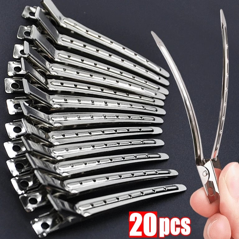 Professional Grade Hair Sectioning Clips for Precision Styling and Gentle Hold - Durable Metal Clips for Barbers and DIY Enthusiasts - Easy to Use Hairdressing Tools for Accurate Trimming, Coloring, and Styling - Rust-Resistant Hair Clips for All Hair Types and Styles