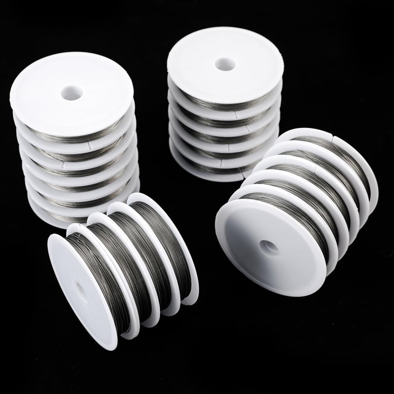 Durable Stainless Steel Wire Rope Roll for Jewelry Making - Versatile DIY Accessories in Various Thicknesses 0.3mm to 0.8mm - Easy to Manipulate for Bracelets, Necklaces, Earrings - Corrosion-Resistant and Long-Lasting Material for Intricate Designs