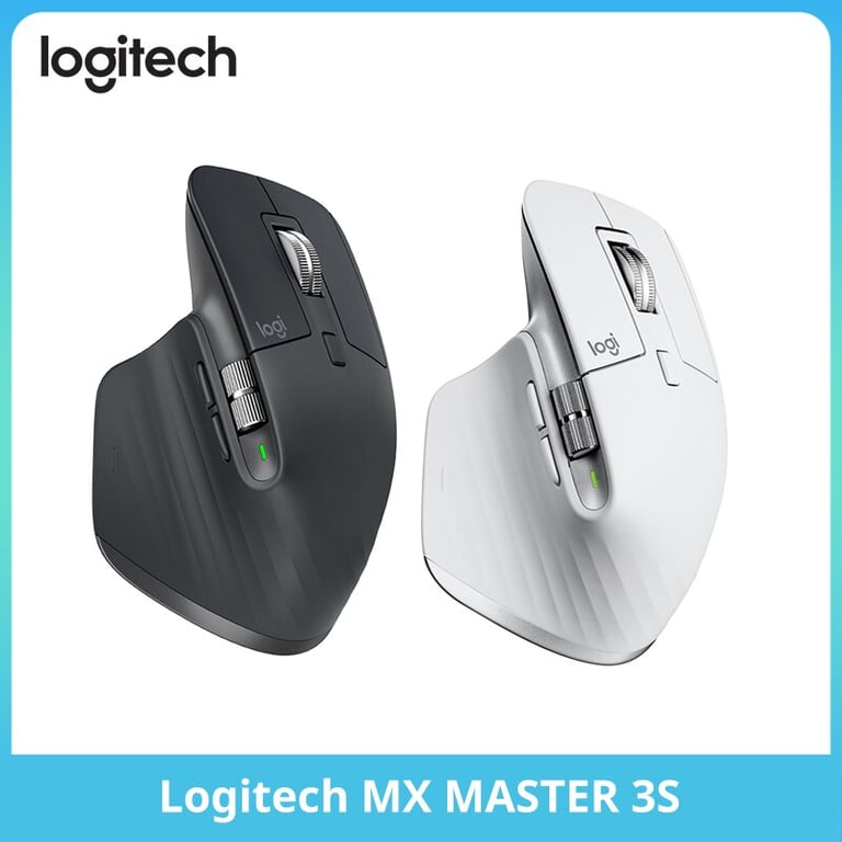 Logitech MX Master 3S Wireless Bluetooth Mouse with Ergonomic Design, High Precision Sensor, Cross-Computer Control, Customizable Buttons, and Long Battery Life for Graphic Designers, Video Editors, and Professionals