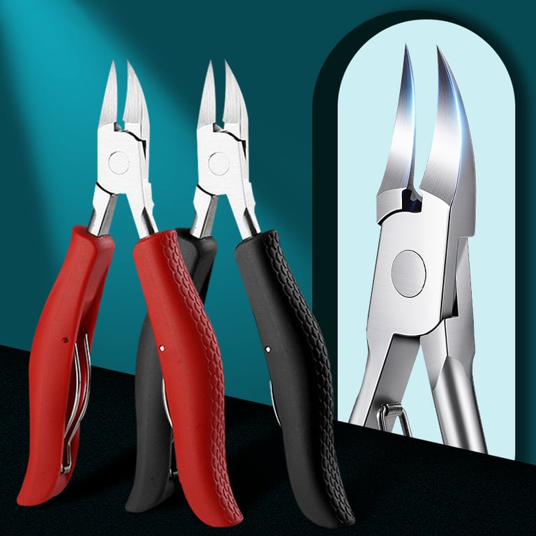 Professional Stainless Steel Ingrown Toenail Clipper for Precision Cutting and Comfortable Grip - Durable Tool for Thick Nails, Curved Blade for Ingrown Nails, Non-Slip Handle - Multi-Purpose Manicure & Pedicure Tool, Rust-Resistant - Salon-Quality Results at Home