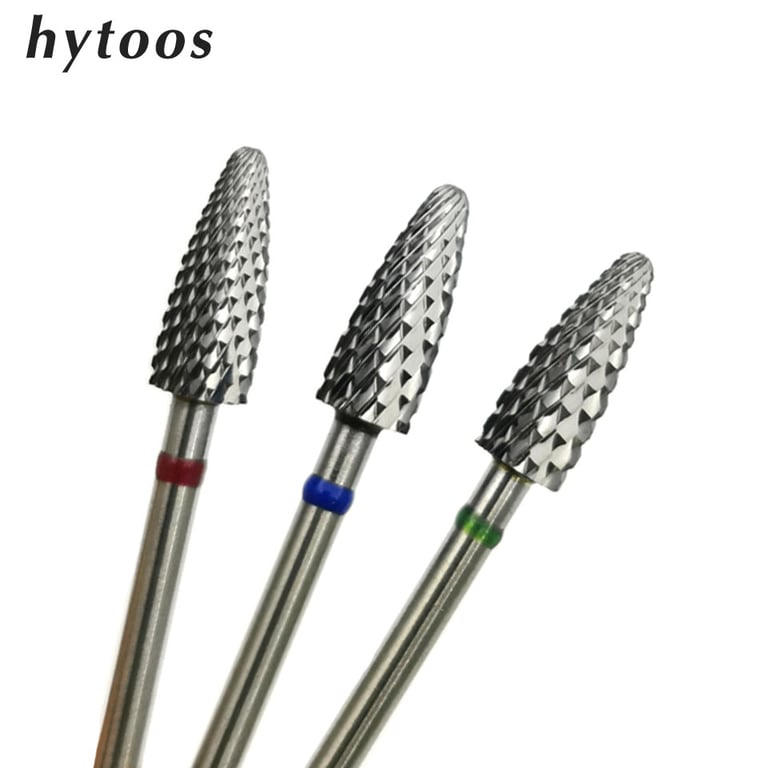 HYTOOS 5mm Flame Carbide Nail Drill Bit for Efficient Gel Removal, Nail Shaping, and Smoothing - Durable Premium Carbide Material, Universal 3/32 Inch Shank, Precision Flame Shape Design - Ideal for Professional Manicure and Pedicure Procedures