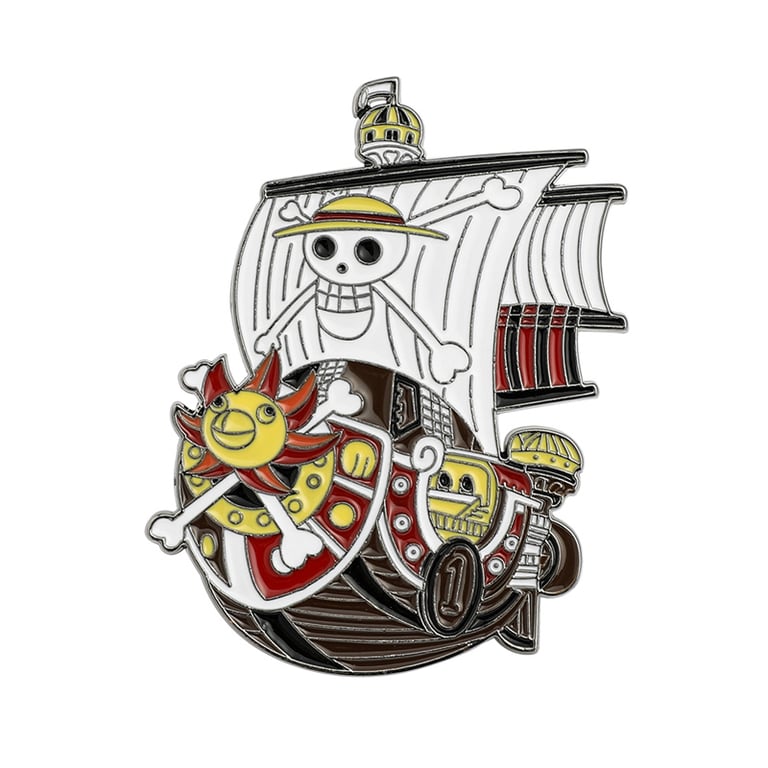 One Piece Pirate Ship Cartoon Enamel Pin Brooch - High-Quality Metal Lapel Badge for Fans, Durable and Tarnish-Resistant Anime Jewelry, Unique Gift and Collector's Item with Intricate Design for Clothing, Bags, Hats - Versatile and Stylish Accessory