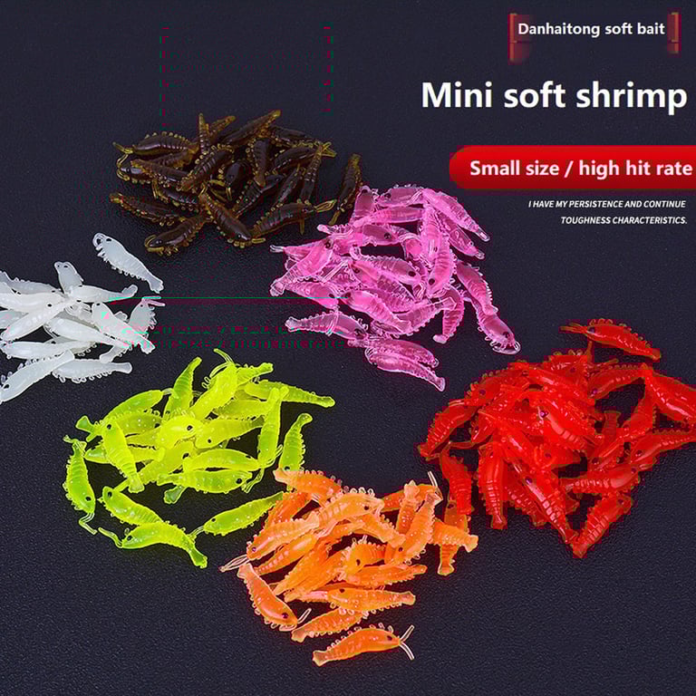 Luminous Glow Shrimp Bait Soft Silicone Fishing Lures - Premium Quality Material, New Pattern Design, Ideal for Freshwater Fishing - Lot Sizes of 10-50 Pieces for Maximum Fishing Success