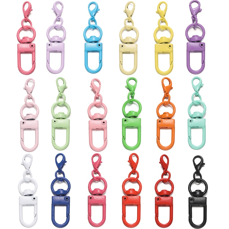 Colorful Alloy Lobster Clasp Hooks Set of 10 - Durable 14mm Snap Hooks for DIY Keychains, Bags, and Accessories - Rust-Resistant Metal Clasps in Vibrant Colors - Crafting Essential for Personalized Projects - Wholesale Pack for Handmade Items