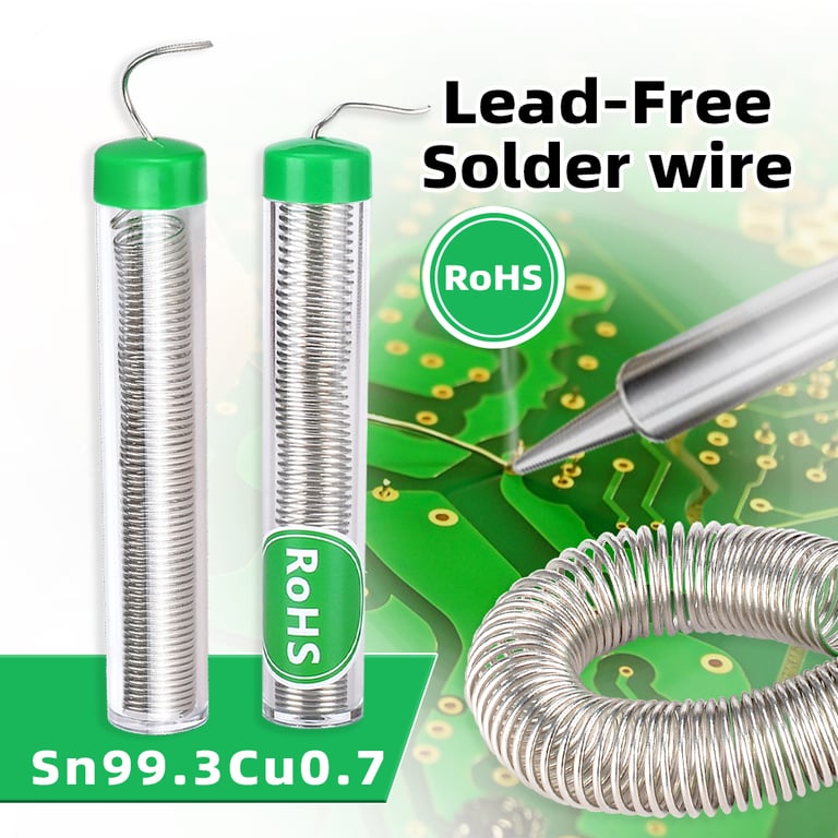 Premium Lead-Free Solder Wire 10G 0.8/1.0mm Diameter with Rosin Core for Precision Soldering - Environmentally Friendly and Versatile for DIY and Professional Repair Tools