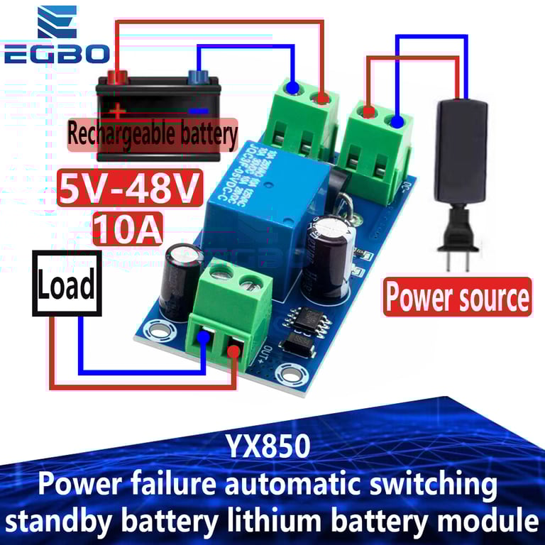 YX850 High-Quality Lithium Battery Module with Automatic Power Failure Switching, Wide Voltage Range, and Reliable Emergency Power Supply - Easy to Install Backup Battery for Devices and Applications
