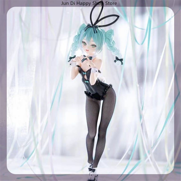 28cm Hatsune Miku Bunny Girl Figure with Two Outfits - Intricate Design, Premium PVC Material, Desktop Ornament for Anime Collectors - Great Gift Idea for Fans - Playful and Alluring Pose, Vibrant Colors, Durable Craftsmanship, Long-lasting Beauty, Versatile Display Options