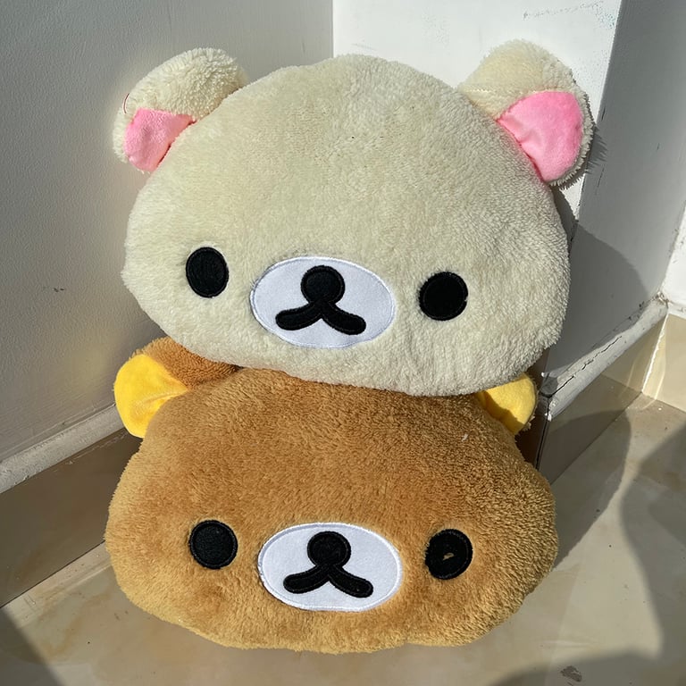 Premium Rilakkuma Plush Hand Pillow - Adorable Bear Design for Cozy Comfort and Decor - Multi-functional Cushion for Lounging - Perfect Birthday Gift for Fans - High-Quality and Durable Materials with Expert Craftsmanship - Soft and Warm Addition to Any Room or Bed