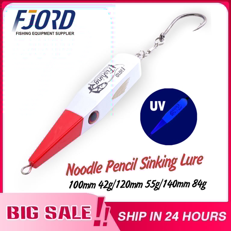 FJORD Pencil Bait - High-Quality Tuna Lure with Night Glow Technology and Realistic Swimbait Design - Saltwater Surface Plug Trolling Lure for Aggressive Strikes - Available in Multiple Weight Options (42g, 55g, 84g) for Versatility and Optimal Performance