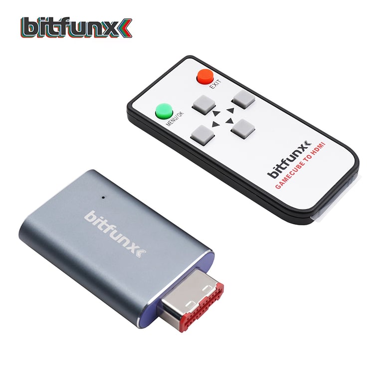 Bitfunx GC Video HDMI Adapter for Nintendo Gamecube DOL-001 Model - Enhanced Video Quality, Plug and Play, Compact and Portable, Durable Construction - Connect Gamecube to HDMI TVs and Monitors for Crisp AV Output and Seamless Gaming Experience