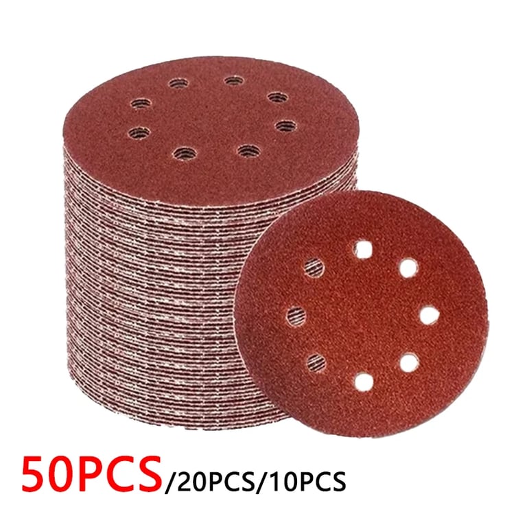 Premium Aluminum Oxide Sandpaper Woodworking Metal Grinding Discs Set - 40, 1000, 2000 Grit Options for Versatile Sanding and Polishing Tasks - Efficient 8-Hole Design for Dust Extraction - Ideal for Wood, Metal, Fiberglass - Easy Attach Hook and Loop Backing - DIY, Metalworking, 125mm Diameter