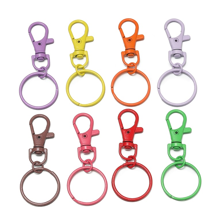 Adjustable Multicolor Keyring Lobster Clasp Hooks Set - 5 or 10pcs Durable Metal Hooks for DIY Keychains, Jewelry, Bags - Versatile Crafting Essential with Adjustable Buckle Design, Wide Application for Crafters of All Levels