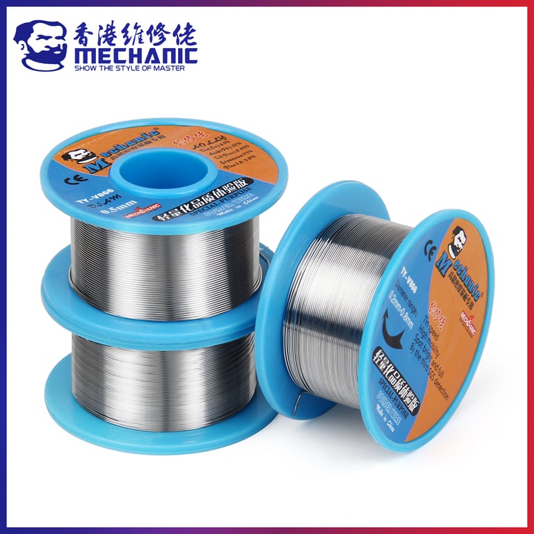 MECHANIC TY-V866 High Purity Rosin Core Solder Wire 40g 183℃ Melting Point Environmental Friendly Formula 0.2-0.8mm Diameter Range with Welding Flux Iron Cable for Superior Conductivity and Reliability in Electronic Soldering Applications