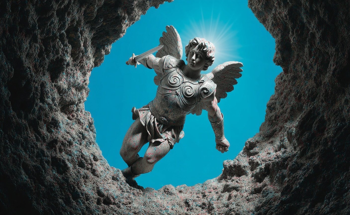 Schematic Surrealism: When Classical Sculpture Meets Technical Blueprints