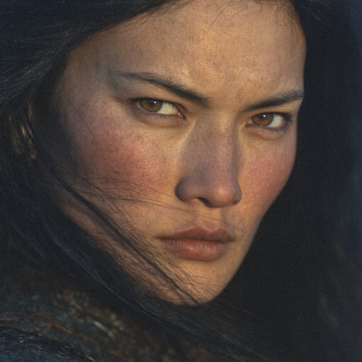 Portrait with extracted color palette via AIKIZI Decode