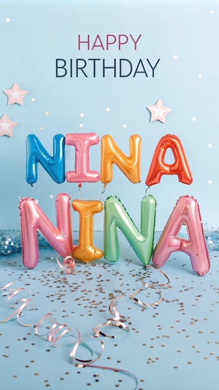 Nina's Birthday Celebration Poster