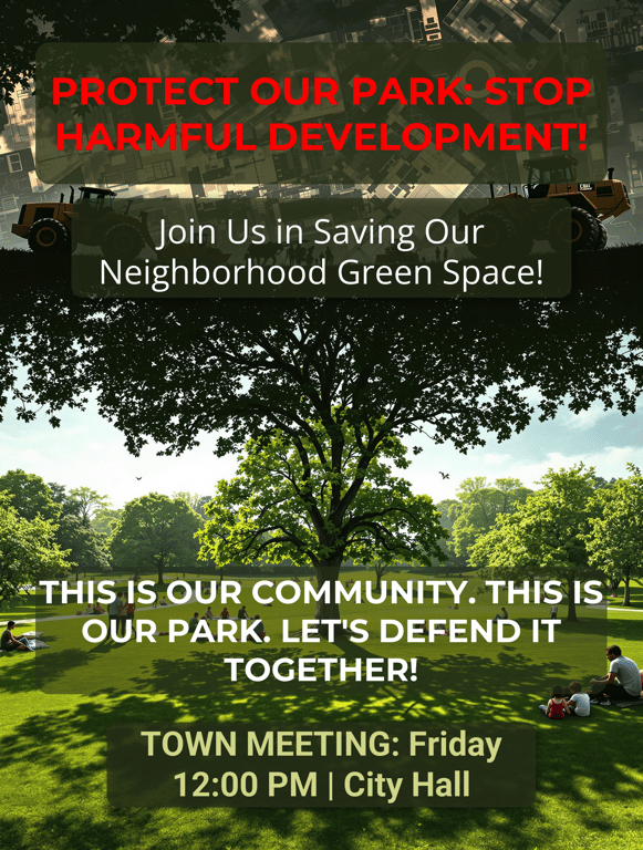 🌳 Save Our Park: Stand Against Development!