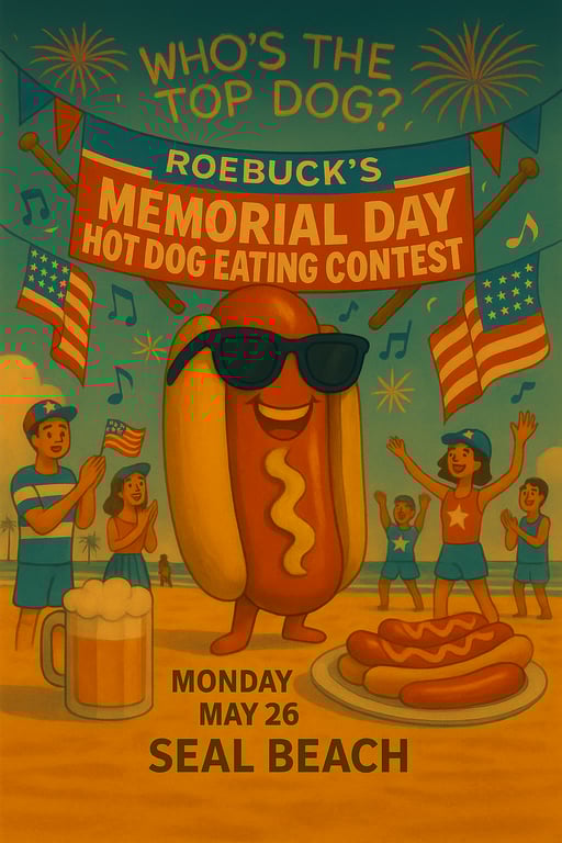 Roebuck's 1st Annual Hot Dog Showdown at Seal Beach!