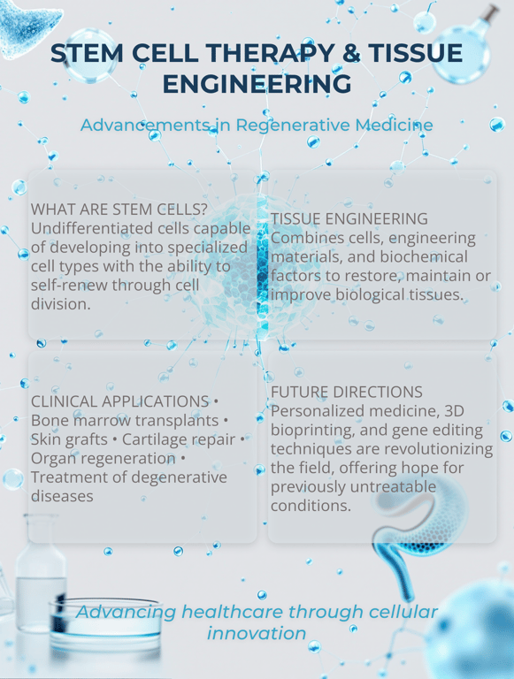 Revolutionizing Healing: Stem Cell Therapy & Tissue Engineering