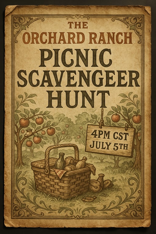 Scavenger Hunt in the Orchard