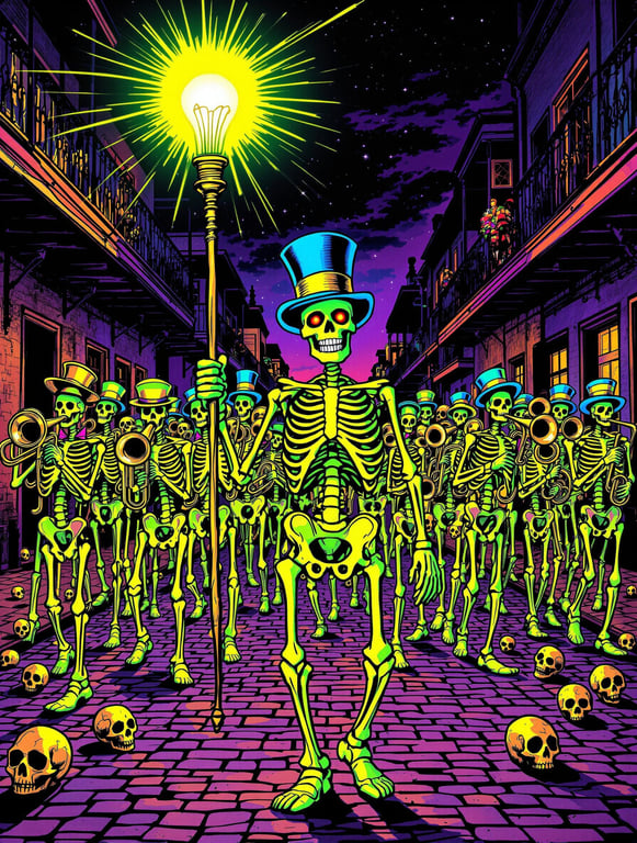 Skeletons on Bourbon: A Mardi Gras Spectacle
