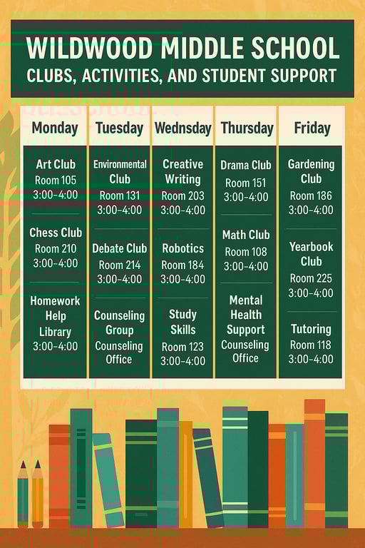 Join the Fun! Wildwood Middle School Activities Schedule