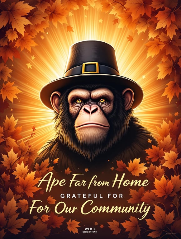 Thanksgiving Greetings from Ape Far From Home