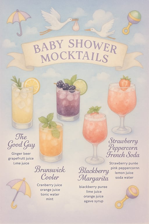 Refreshing Delights: Baby Shower Mocktails